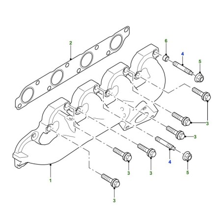 COLLECTEUR ECHAPPEMENT DEFENDER TD4 2.4L OEM