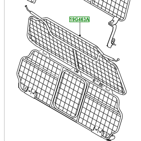 CLOISON DE SEPARATION COFFRE DEF ORIGINE